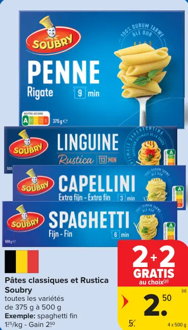 Offre: Pâtes classiques et Rustica