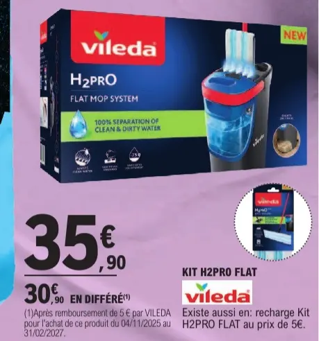 Aanbieding: H2pro flat mop system