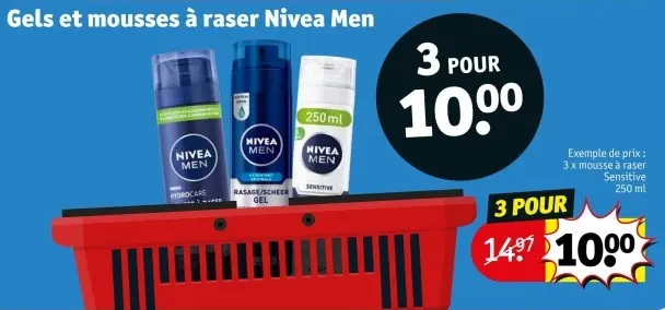 Offre: Gels et mousses à raser