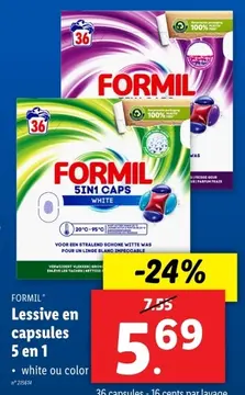 Offre: Lessive en capsules 5 en 1