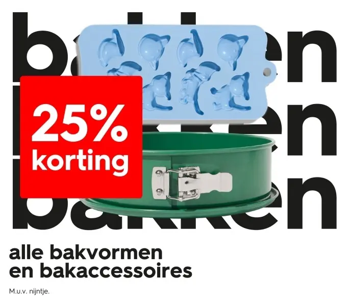 Aanbieding: Alle bakvormen en bakaccessoires