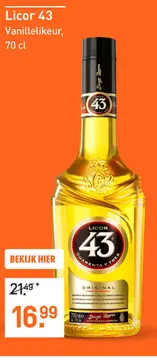 Aanbieding: Licor 43 70CL Likeuren
