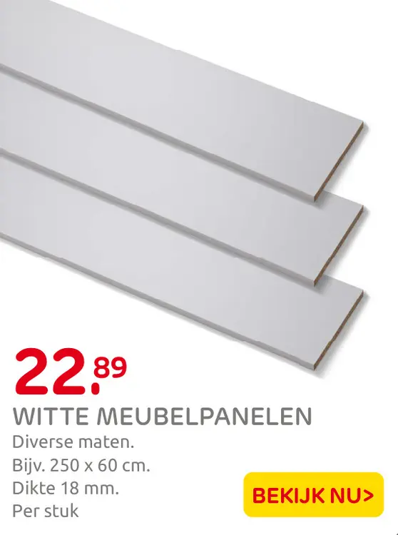 Aanbieding: Witte meubelpanelen