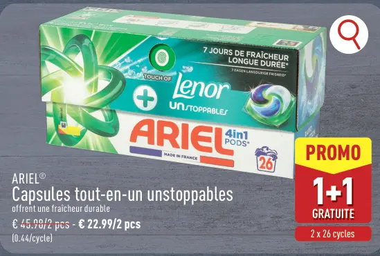 Offre: Capsules tout-en-un unstoppables