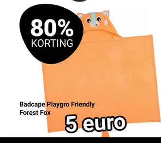 Aanbieding: Badcape Playgro Friendly Forest Fox