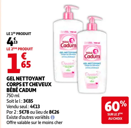 Offre: Gel nettoyant corps et cheveux