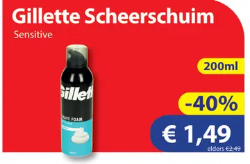 Aanbieding: Gillette Scheerschuim