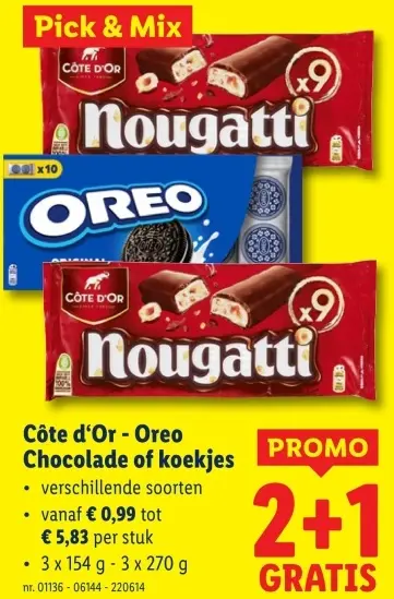 Promotie: Chocolade of koekjes