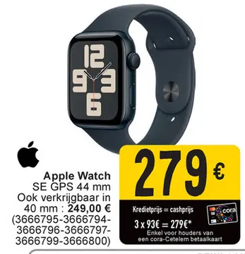 Aanbieding: Apple Watch SE GPS 44 mm