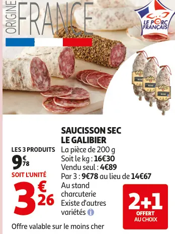 Offre: Saucisson sec