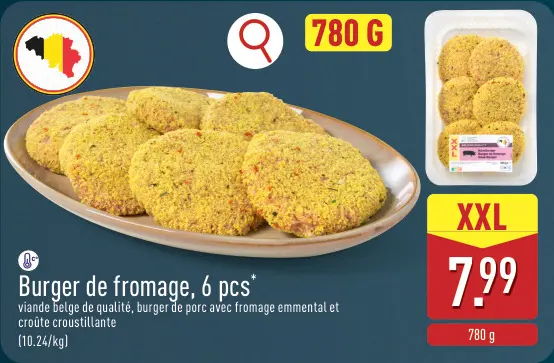 Offre: Burger de fromage, 6 pcs