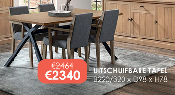 Aanbieding: UITSCHUIFBARE TAFEL