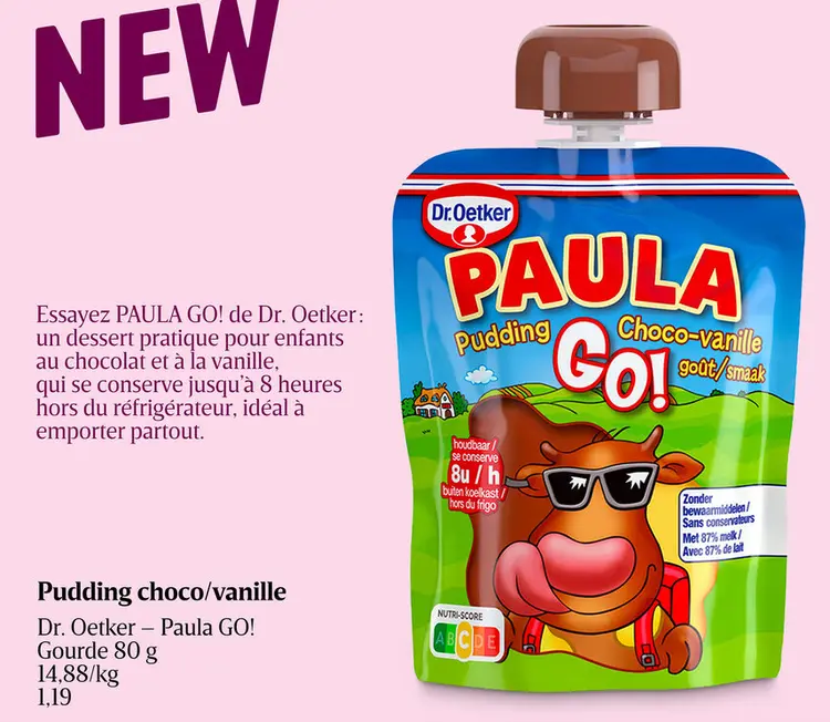 Offre: Pudding choco/vanille