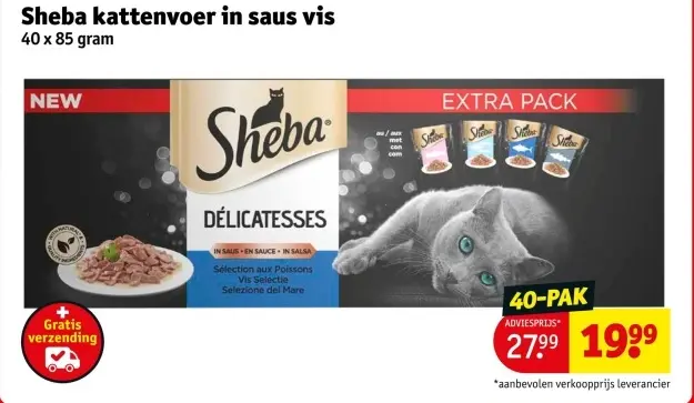 Aanbieding: Sheba kattenvoer in saus Vis
