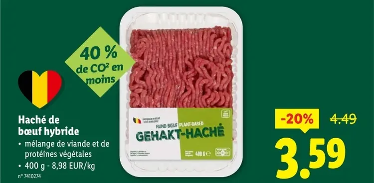 Offre: Haché de bœuf hybride