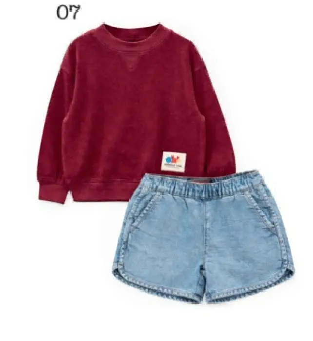 Offre: Sweatshirt and Denim Shorts Set