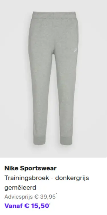 Aanbieding: Trainingsbroek - donkergrijs gemêleerd