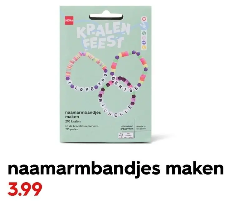 Aanbieding: Naamarmbandjes maken
