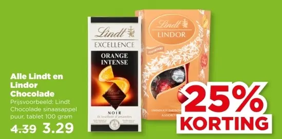 Aanbieding: Lindt en Lindor Chocolade