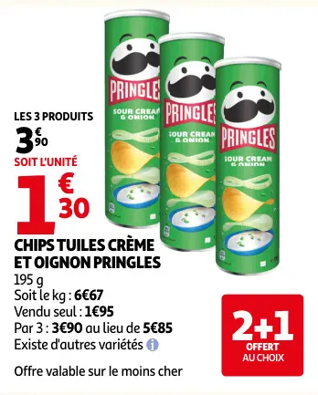 Promotie: Chips tuiles crème et oignon