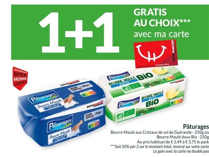 Offre: Beurre Moulé aux Cristaux de sel de Guérande 