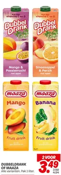 Aanbieding: Dubbeldrank of MAAZA
