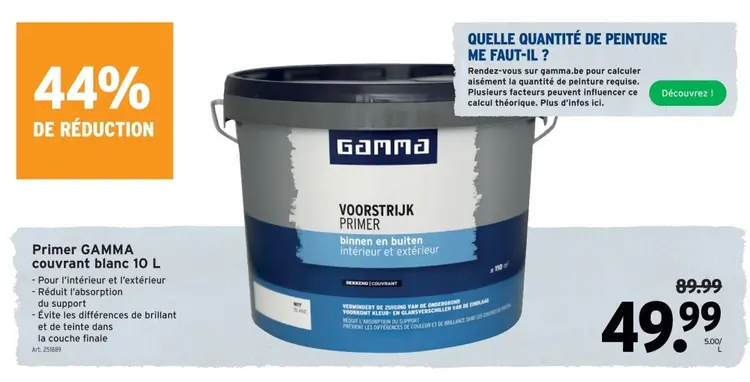 Offre: Primer couvrant blanc