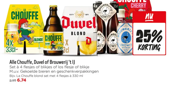Aanbieding: Chouffe, Duvel of Brouwerij 't IJ