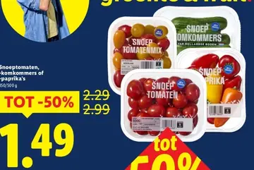 Aanbieding: Snoeptomaten, -komkommers of -paprika's