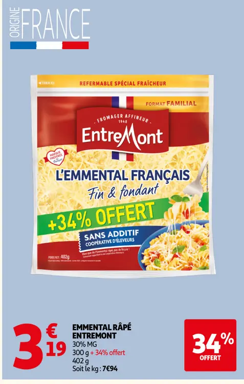 Promotie: Emmental râpé