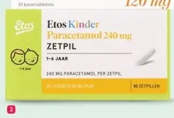Aanbieding: Kinder Paracetamol 240 mg ZETPIL