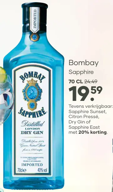 Aanbieding: Bombay Sapphire