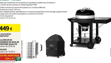 Offre: barbecue charbon de bois compact et mobile PR