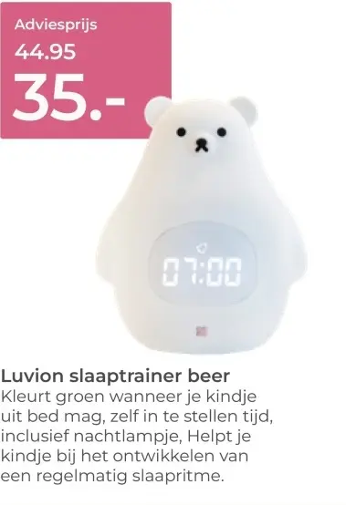 Aanbieding: slaaptrainer beer