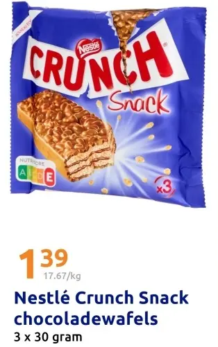 Aanbieding: Crunch Snack chocoladewafels