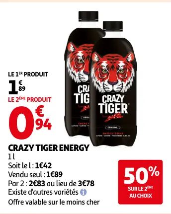 Promotie: Crazy tiger energy