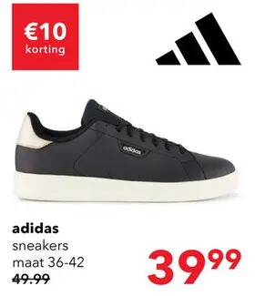 Aanbieding: Adidas Urban Court dames sneakers zwart wit