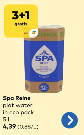 Promotie: Spa Reine plat water in eco pack