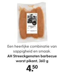 Aanbieding: AH Streeckgenoten barbecue worst pikant