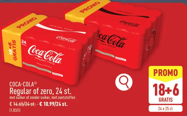Promotie: Coca-Cola Regular of zero