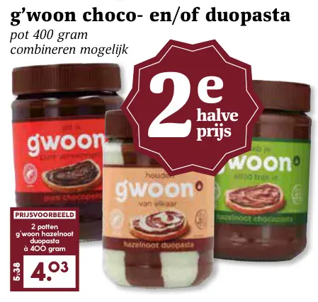 Aanbieding: Choco- en/of duopasta