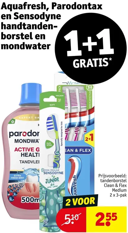 Aanbieding: Handtandenborstel en mondwater