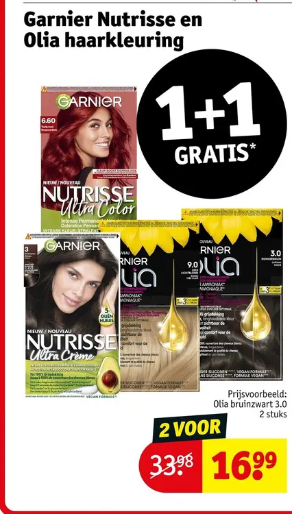 Aanbieding: Garnier Nutrisse en Olia haarkleuring