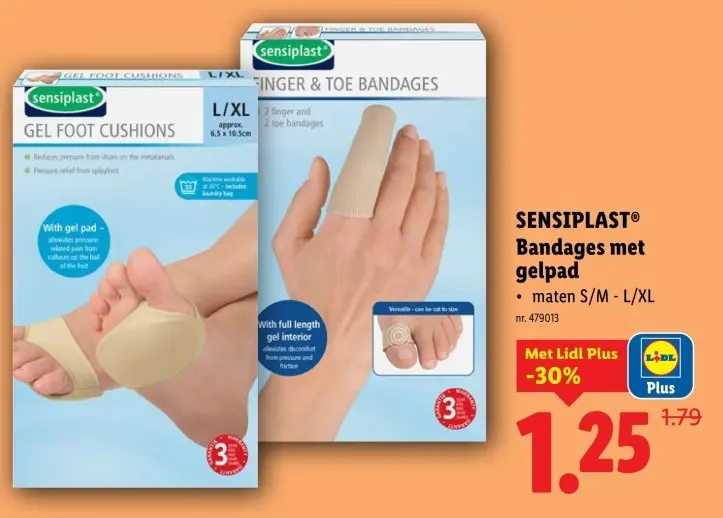 Promotie: Bandages met gelpad