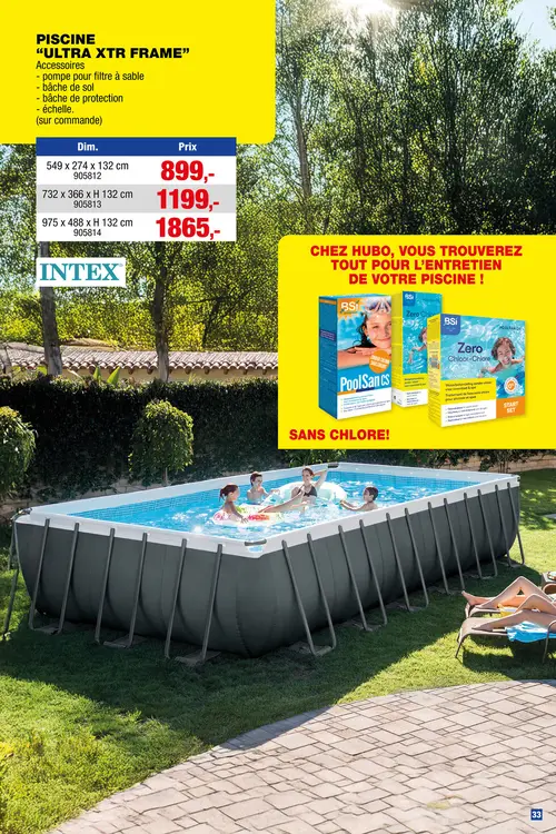Offre: Intex Ultra XTR Frame piscine tubulaire 549x274x132 cm + pompe