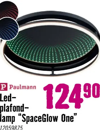 Aanbieding: PAULMANN LED Plafondlamp SpaceGlow One RGB zwart