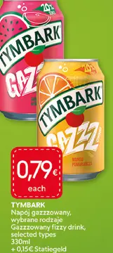 Aanbieding: TYMBARK Napój gazzzowany, wybrane rodzaje Gaz