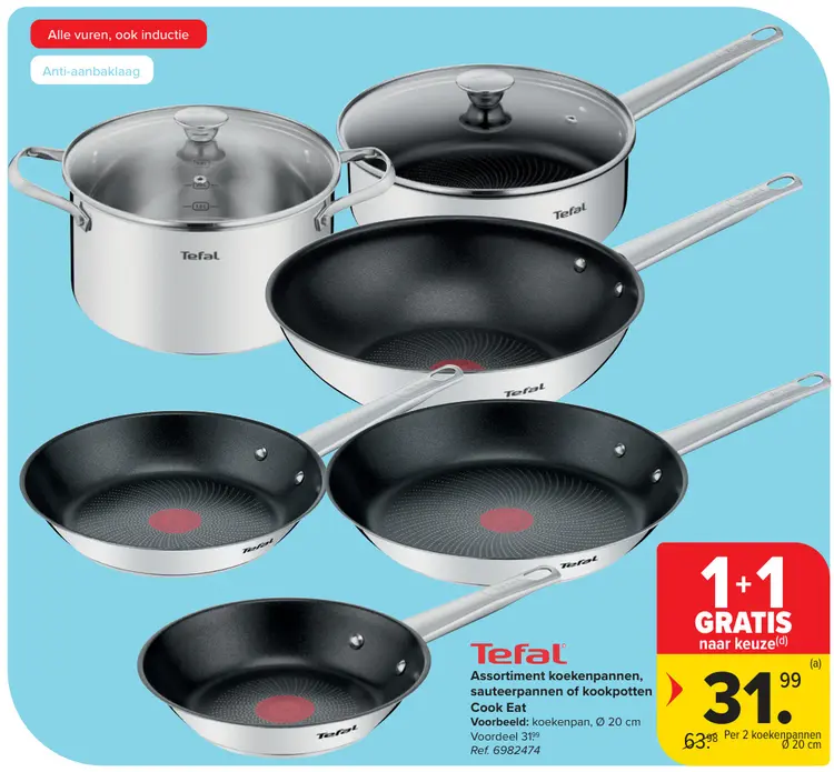 Promotie: Assortiment koekenpannen, sauteerpannen of kookpotten