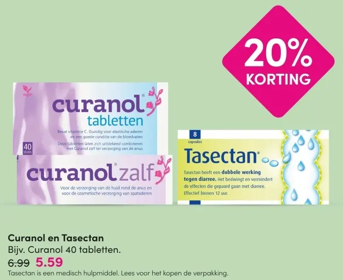 Aanbieding: Curanol en Tasectan