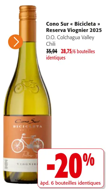 Offre: Cono Sur « Bicicleta » Reserva Viognier 2025